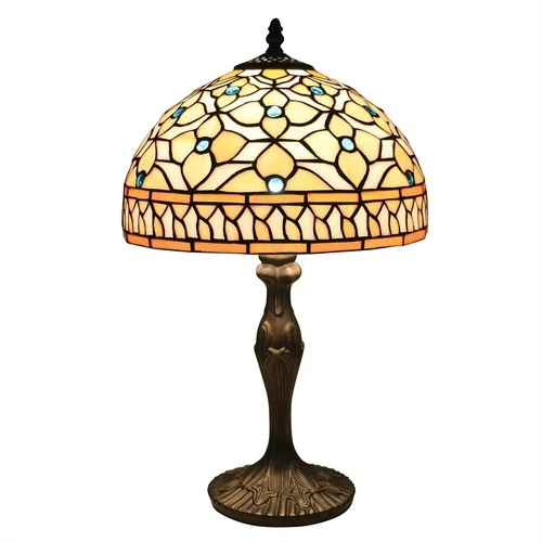 Tiffany Style Table Lamp Glass Bedside Lamp Antique Luxurious Bedside Desk Re...