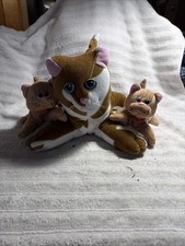 Pound Puppies Purries Calico Cat 13 - Tonka and 2 Small Put Kitties 1980s