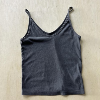Universal Thread Tank Top Womens Medium Gray Ribbed Knit Scoop Neck Cami Basic