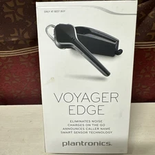 Plantronics Voyager Edge Bluetooth Wireless Headset + Charging Case- Black