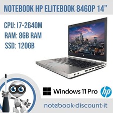 HP Elitebook 8460p i7-2640m 2.80 GHz 8 GB Ram 128 GB SSD Wi-Fi BT Firewire W11P