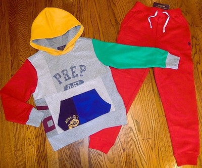 POLO RALPH LAUREN AUTHENTIC BOYS BRAND NEW ORIGINAL 2Pc SWEATSUIT