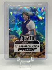 MIKE PIAZZA 2024LEAF AQUATIC SIGNATURE SERIES 1/1 PROOF CARD 