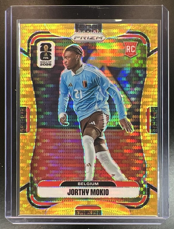 2026 Prizm World Cup Jorthy Mokio Rookie Preferred Gold #05/10 Belgium Q890