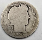 《Silver》1900S USA BARBER QUARTER -- .1808 OZ of SILVER!!!