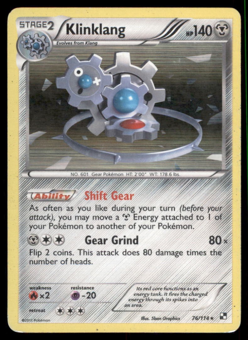 Pokemon TCG Klinklang 76/114 Holo 