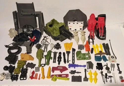LARGE LOT OF 1980'S Gi JOE ARAH VEHICLE PARTS & ACCESSORIES MISSILES