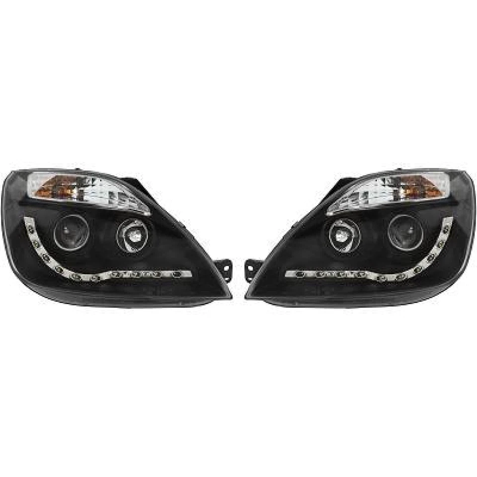 DIEDERICHS TUNING H1 SCHEINWERFER SATZ SCHWARZ passend für FORD FIESTA - Bild 3 von 4