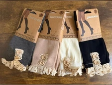NWT 4 Pairs Of Women’s Crochet Lace knee-hi Boot Socks