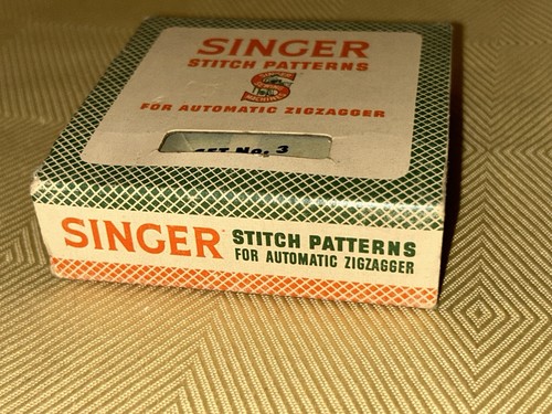 VTG Singer Stitch Patterns Set No. 3 BLUE - Cams, Box  & Manual - EX++ - Picture 3 of 13