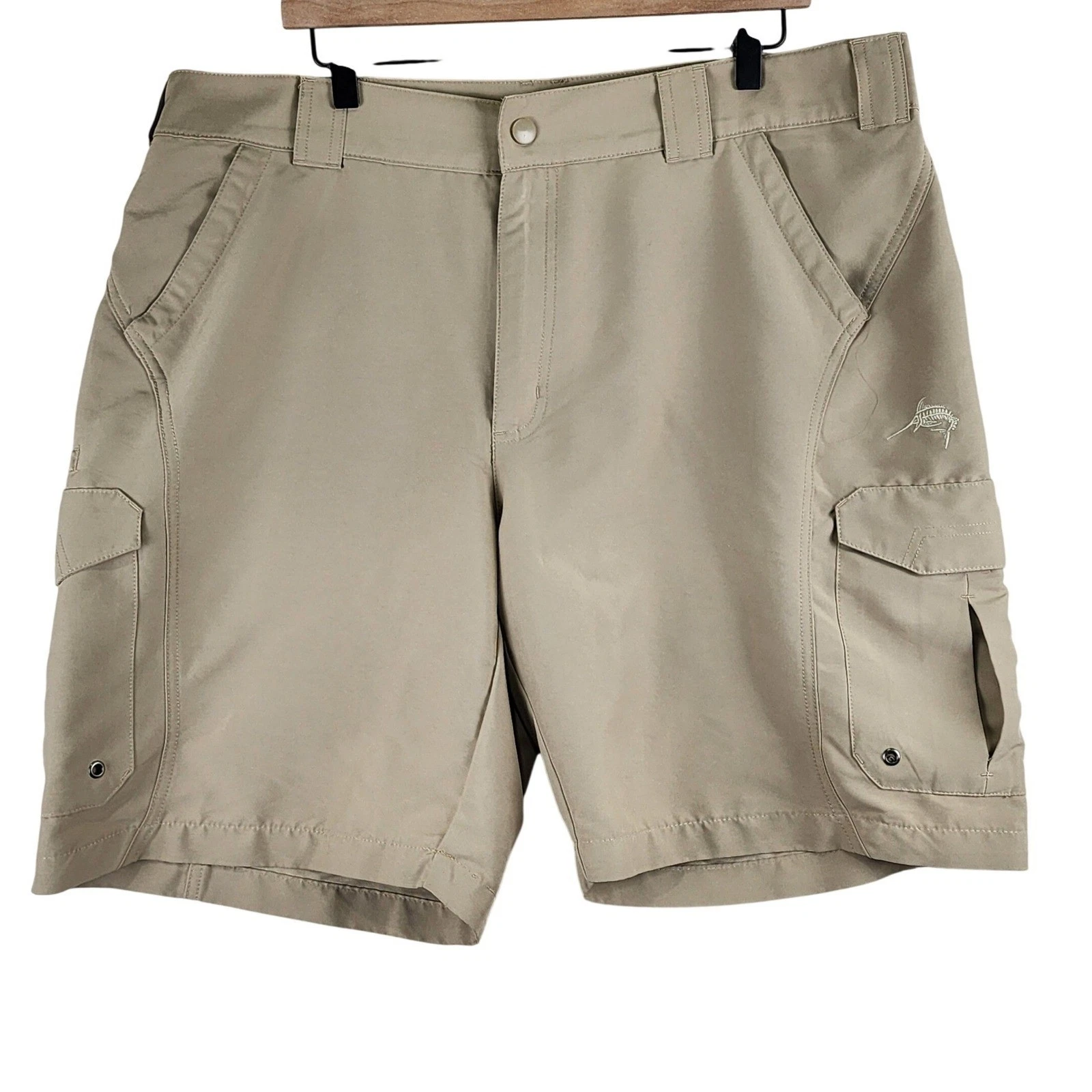 World Wide Sportsman Cargo Fishing Shorts Mens 40 Tan Utilitycore