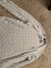 Polo Ralph Lauren Sweater Mens XL Gray Cotton Cable Knit Crewneck Jumper NWT