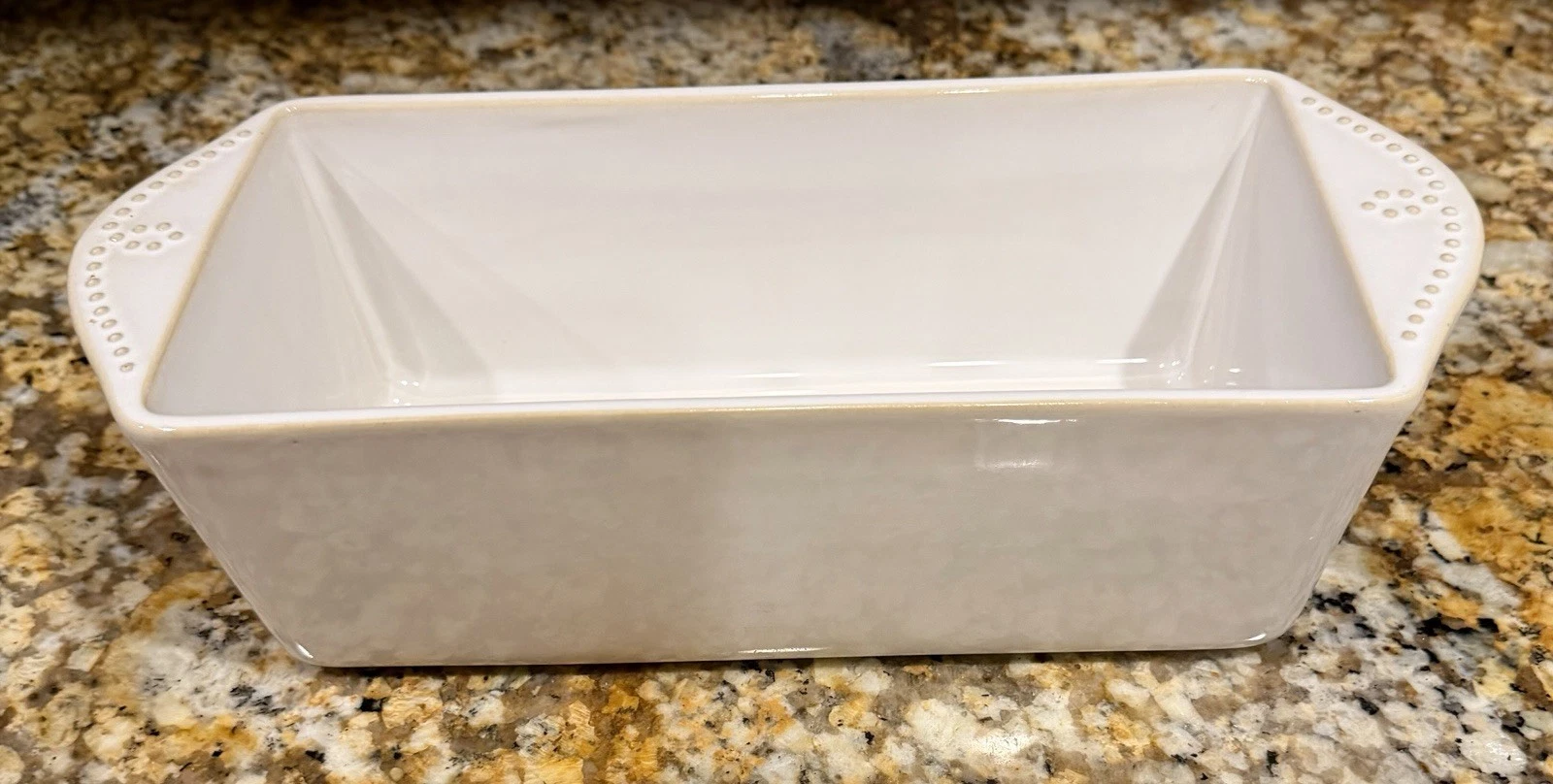 Food Network Fontinella White/Off White Loaf Pan EUC Farmhouse Countrycore
