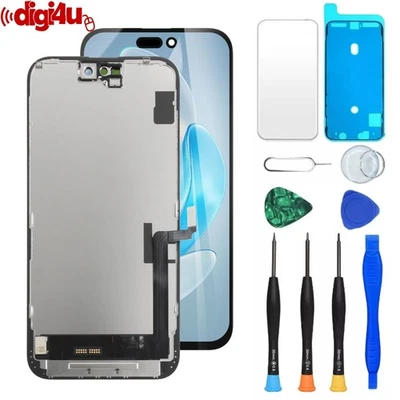 Digi4u For iPhone 16 Plus LCD FHD Display Screen Replacement 3D Touch Digitizer