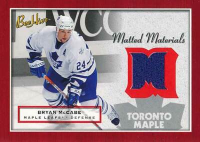 2005-06 Bee Hive MATTED MATERIALS #MC BRYAN McCABE - Toronto Maple Leafs