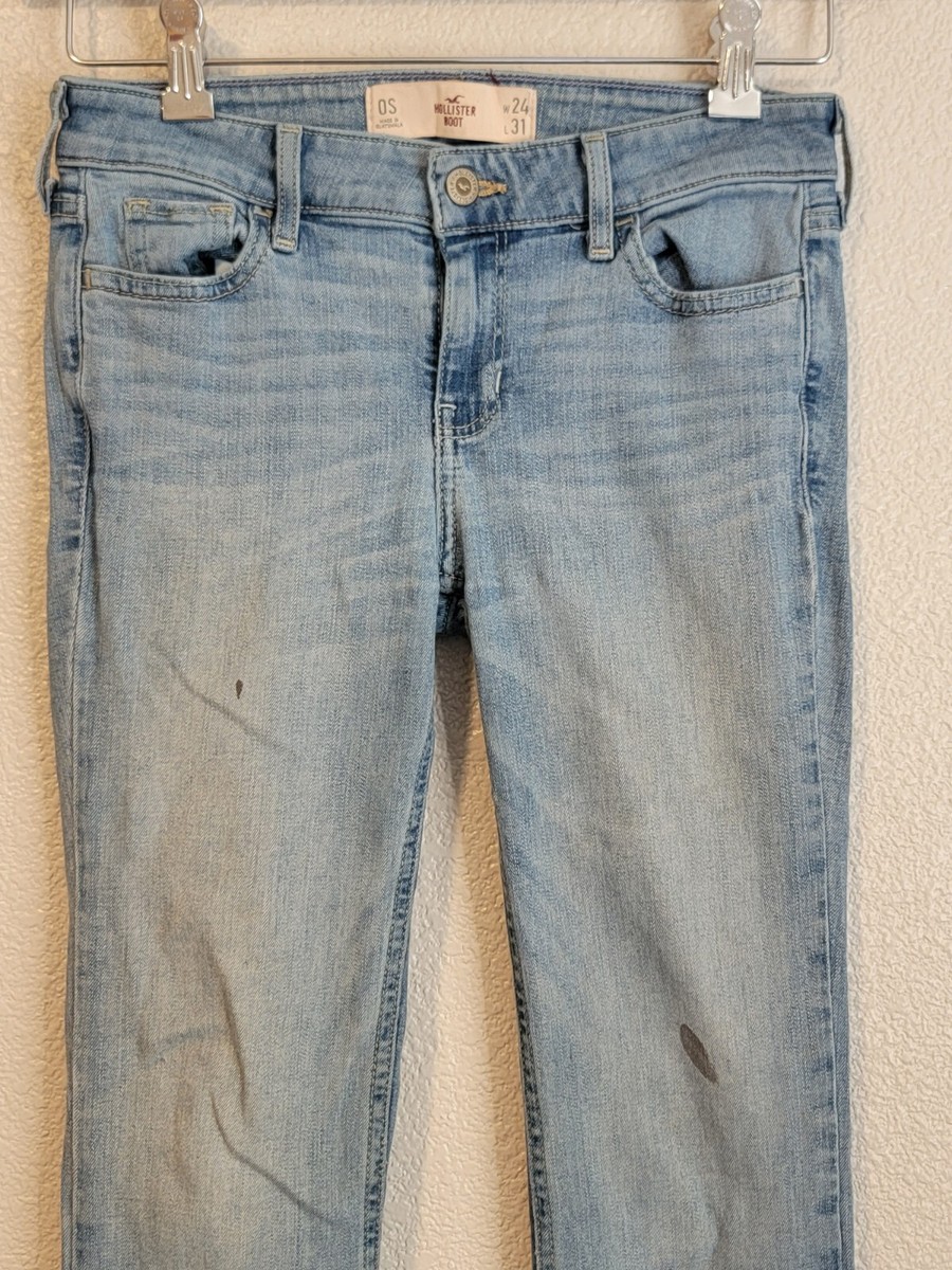 Hollister Jeans Womens Size 24x31 OS Bootcut Low Rise Denim Blue