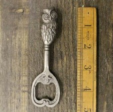Cast Iron Bottle Opener-Heavy-Vintage-Antiqued-Bar Blade-Drinks-OWL 120mm