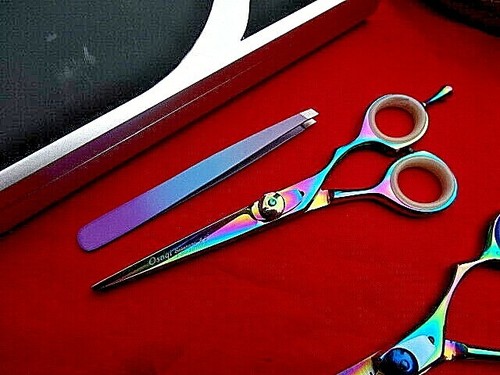 120DAYWARRANTY_5.5" Titanium Hairdressing & Hair Thinning Scissors/JapaneseSteel - Picture 7 of 10