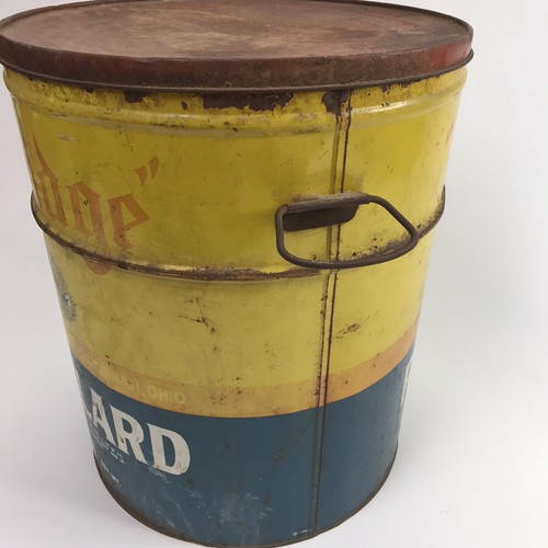 Vtg Pure Lard 48 lb Tin Bucket Partridge Meyer Packing Cincinnati Oh 14" rustic - Bild 5 von 12