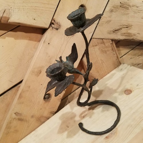 Bronze Flower Vine Style Taper Candle Holder - Swanky Barn - Picture 3 of 12