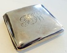 Sterling Cigarette Case, Monogram, Art Nouveau Hall Mark 1906 Maker HJC & Co Ltd