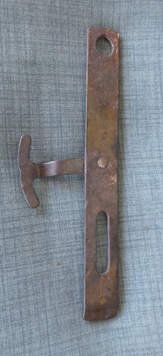 Antique Vintage Farmhouse 8" Iron Metal Barn Door Gate Safety Hasp & Hook Latch - Picture 2 of 4