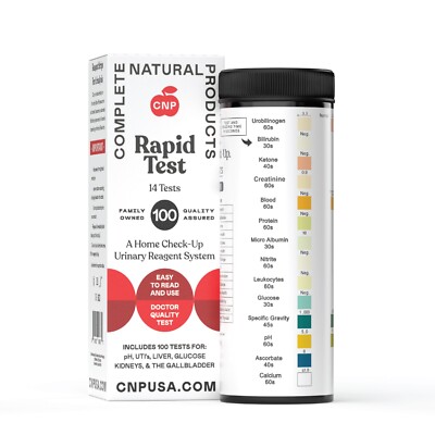 Rapid Test Complete - Urinalysis Test Strips 100ct UTI & pH Strips