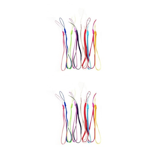 Set of 2 Mobile Phone Cord Wrist Strap Lanyard Rope Neck for Keys - Zdjęcie 2 z 6