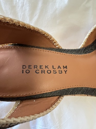 Derek Lam 10 Crosby Womens Shoes 8 Platform Wedge Sandals Party Woven - Picture 6 of 11