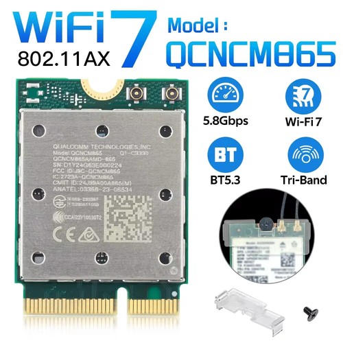 M.2 Network Card Bluetooth 5.3 Up To 5.8Gbps Wireless Adapter Only For Win 11Wu - Picture 11 of 11