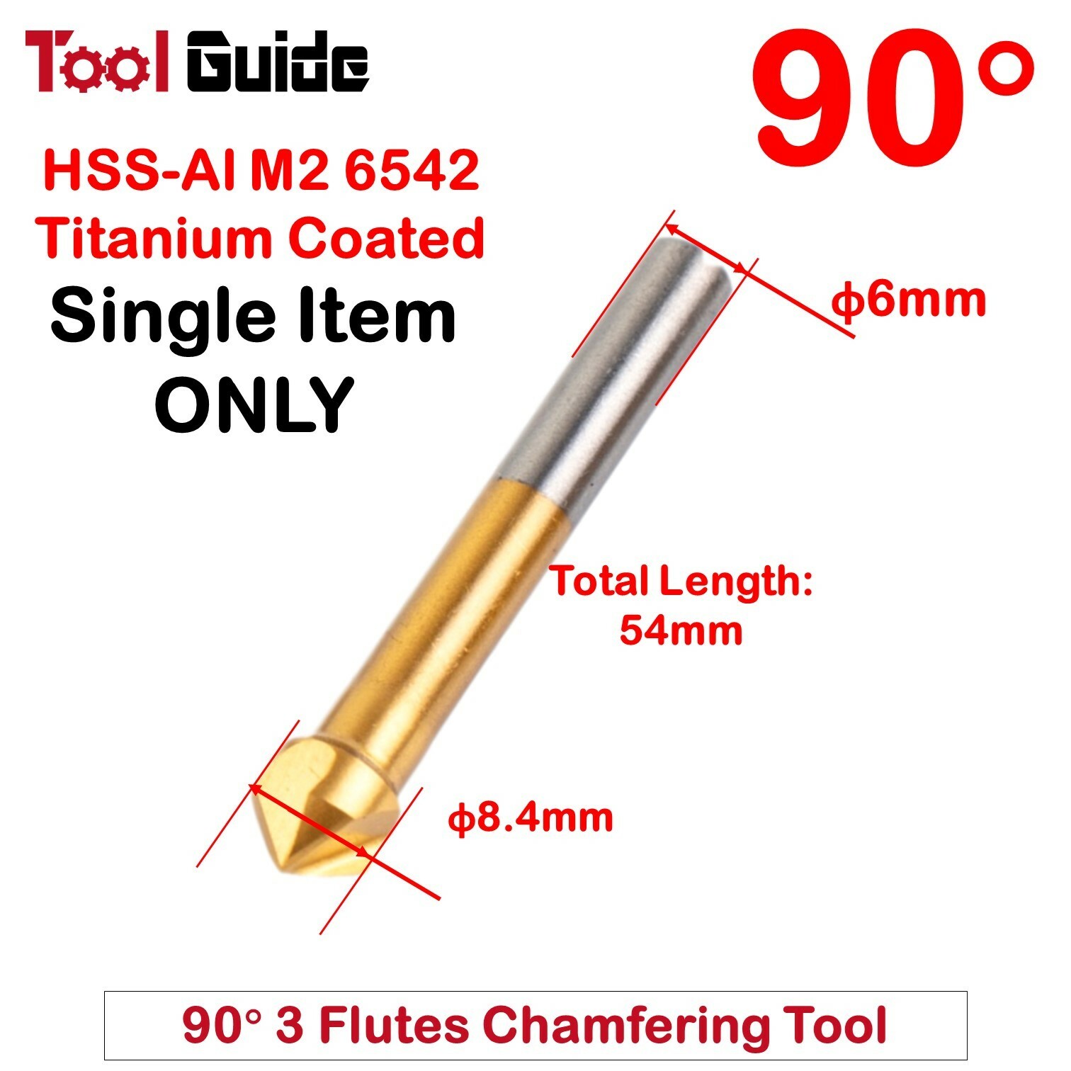 5PC End Milling Cutter 6.420.5mm Deburring Chamfering 3 Countersink
