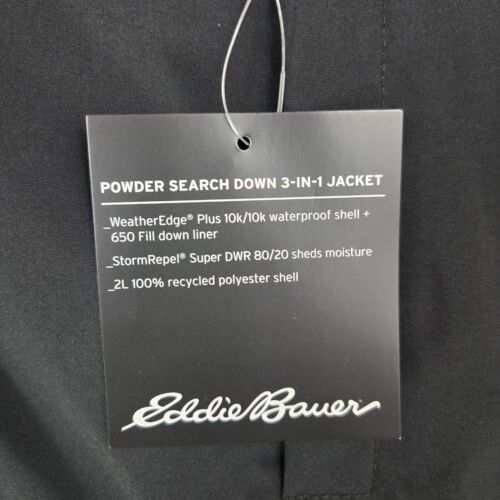 EDDIE BAUER New $359 Womens 10k Waterproof Insulated 3 in 1 Jacket Sz Large Hood - Picture 6 of 23
