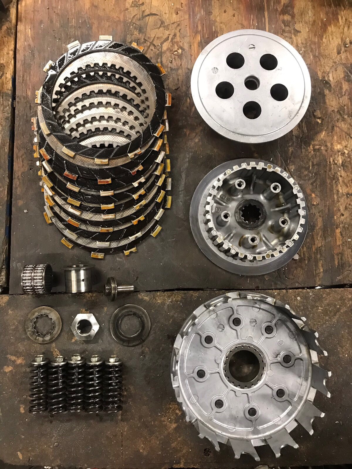 10 11 12 13 14 KX250F Clutch Basket Center Hub Plate Pressure Plate