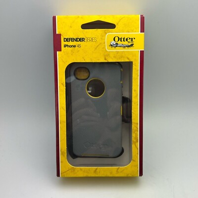 NEW OtterBox Defender Gray/Yellow Case Heavy Duty Cover w