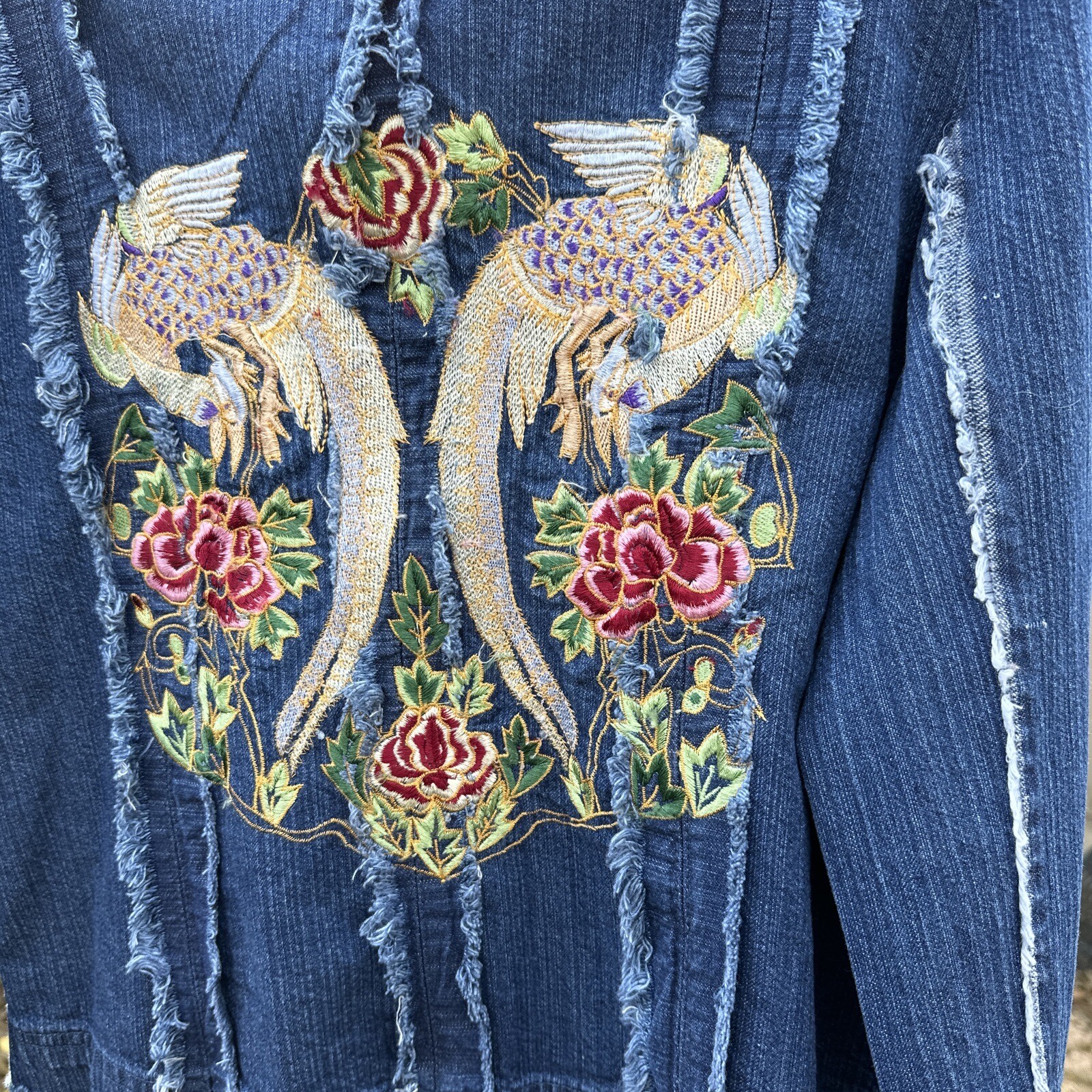 Daniel K Denim Long Sleeved Jacket Embroidered Wo… - image 8