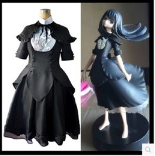 Puella Magi Madoka Magica Akemi Homura Black Long Dress Cosplay Costume