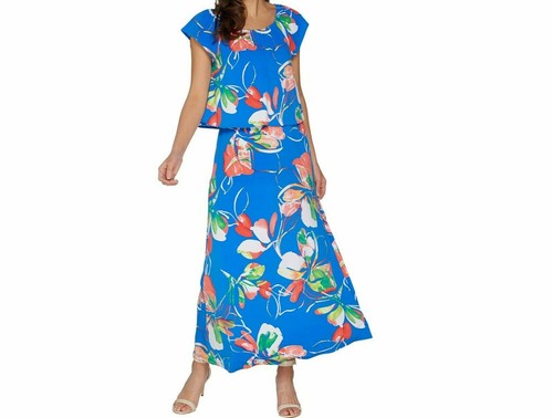 Susan Graver Printed Liquid Knit Maxi 