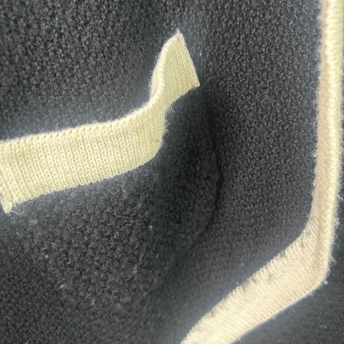 Edward Achour Paris Black Open Front Wool Preppy Cardigan Sweater Women's US 8 - Picture 6 of 13