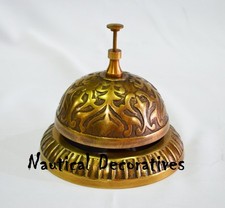 Campanello da scrivania vittoriano antico finitura patina reception hotel tavolo campanello 
