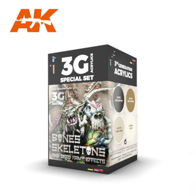 Wargame Acrylic Farbe Set - Bones And Skeletons Effect AK-1069 Ak Interactive