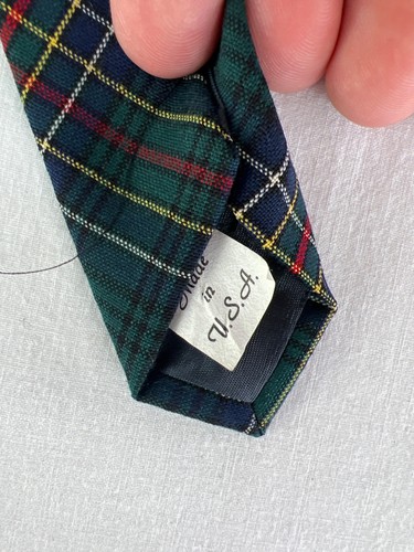Pendleton Vintage Mens Tie Argyle Plaid 100% Virgin Wool Neck USA Necktie - Picture 5 of 5
