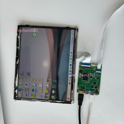 9.7 panel 2048X1536 with 2 type-C  mini HDMI board for Ipad 3 Ipad 4 Screen diy