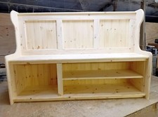6ft wide monks bench,storage bench, Shoe bench, any size made