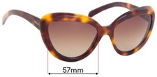 SFx Replacement Sunglass Lenses Fits Prada Spr08r - 57mm Wide