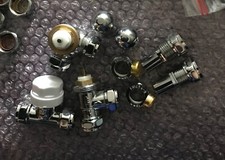Radiator Valve Spares - TRV Bodies only, Tails 15mm Compression, Caps & Nuts