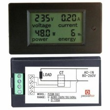 100A/80 260V Digital AC Voltage Meter Power Energy Voltmeter Ammeter Multimeter