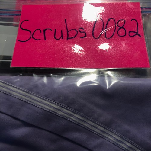 SB Scrubs Womens Scrub Top Size XS Lavender Purple Pockets Short Sleeves V Neck - Picture 10 of 10