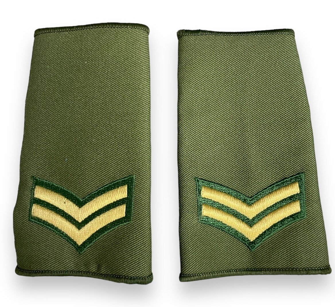British Army Epaulette OD Cadet Staff Coperal Rank Slide / L Green