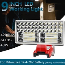 40W 4200LM Flashlight Portable LED Work Light for Milwaukee 18V Li-ion Battery