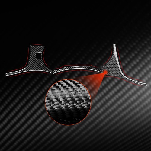 3Pcs Real Carbon Fiber Speedometer Panel Cover For Hyundai Genesis Coupe 2013-16 - Foto 7 di 23